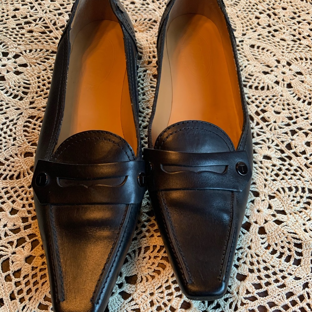 Tod's eve moccasin gommino leather penny loafers